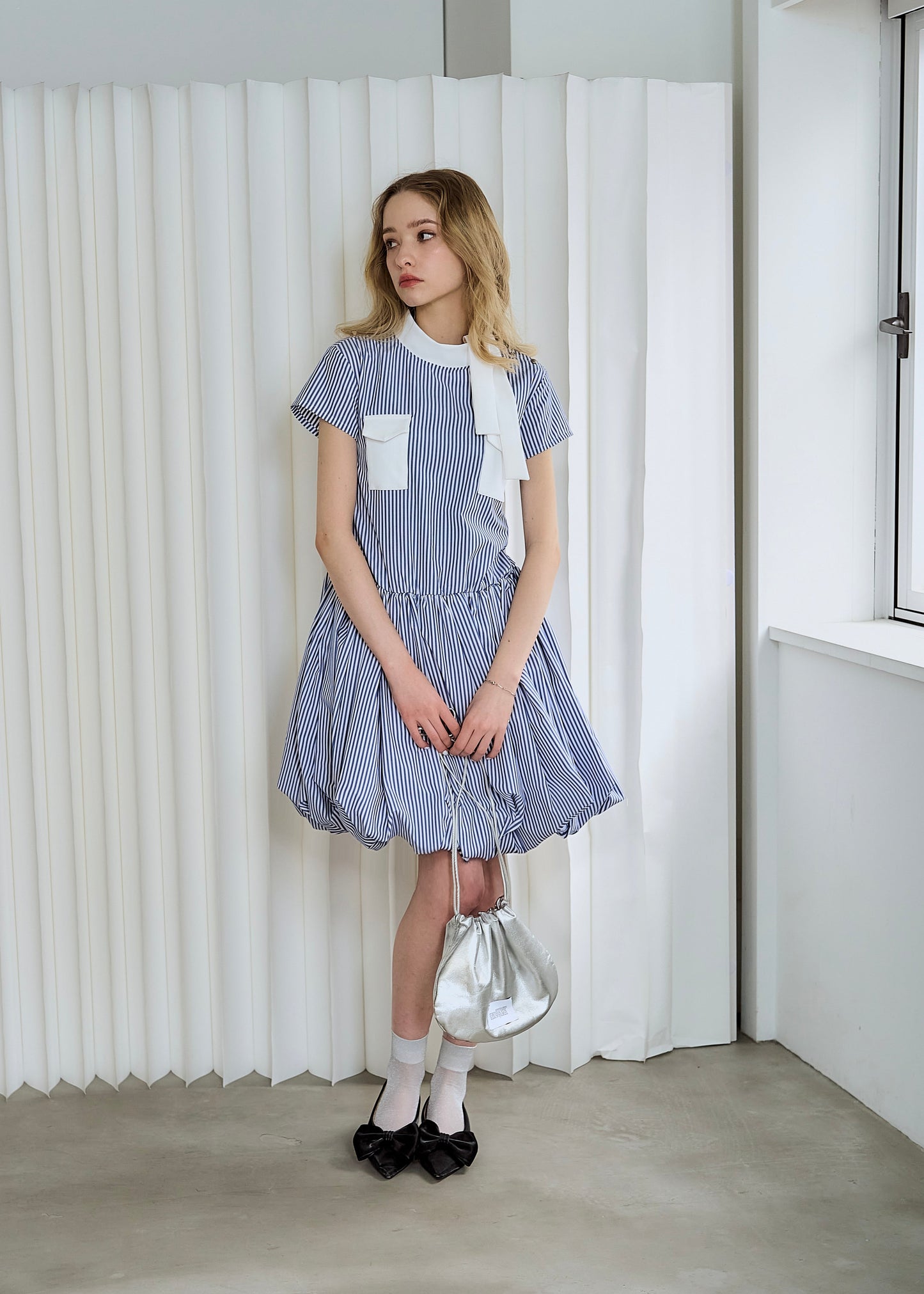 Modern Stripe Flap Dressess