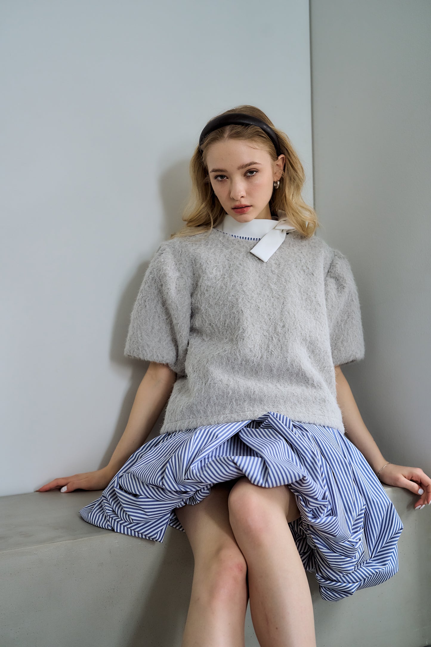 【select】Soft Shaggy Puff Knit