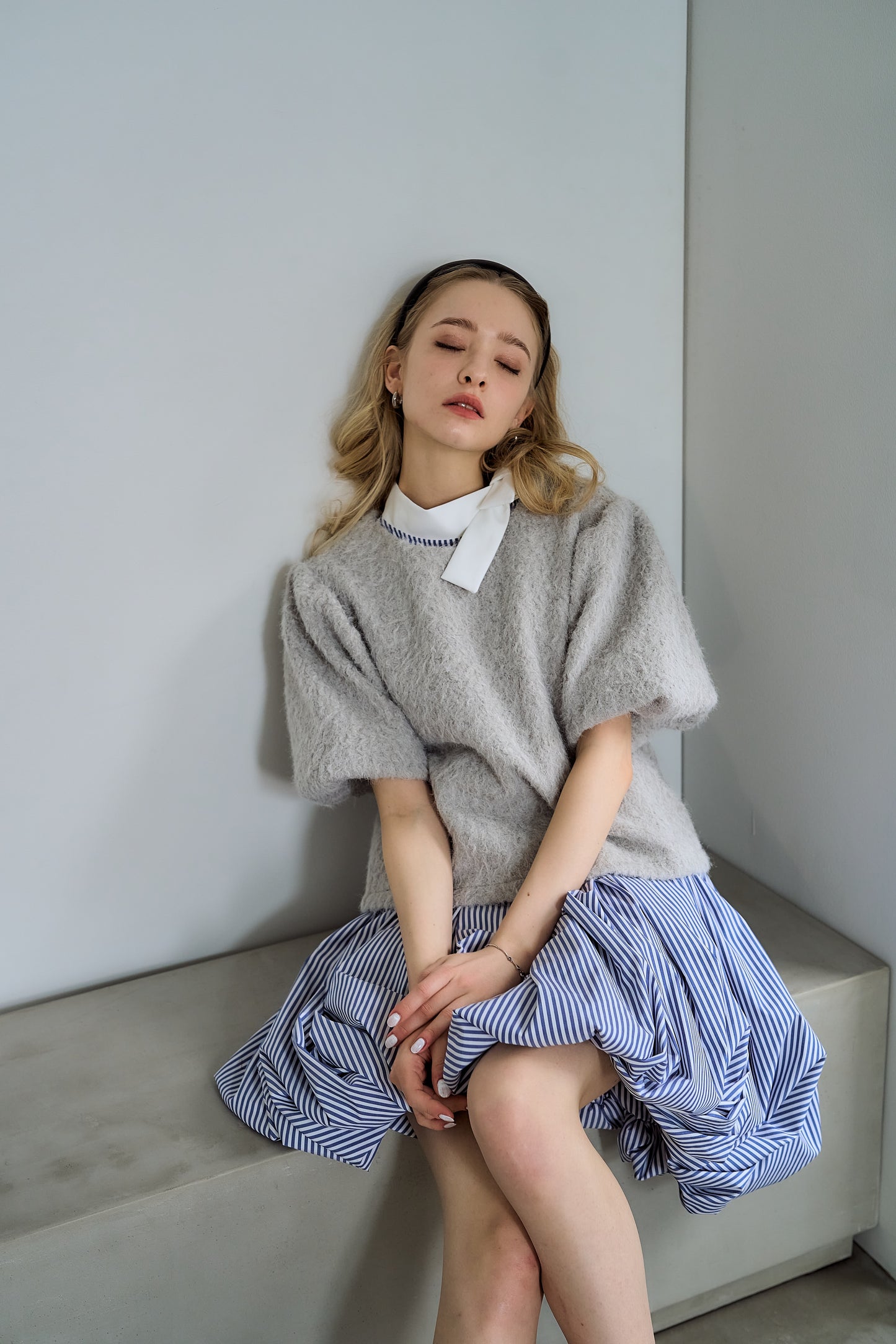 【select】Soft Shaggy Puff Knit
