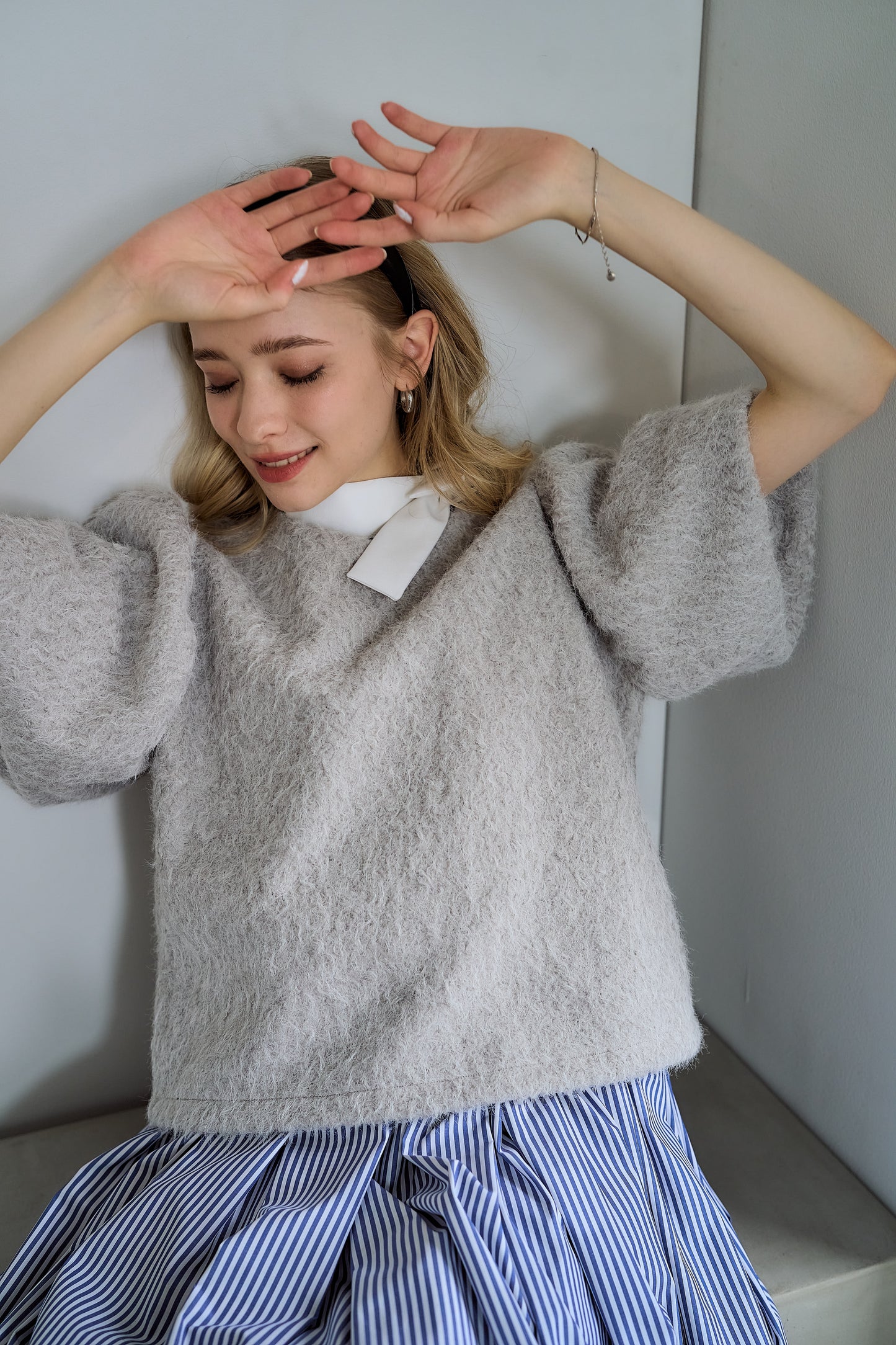 【select】Soft Shaggy Puff Knit