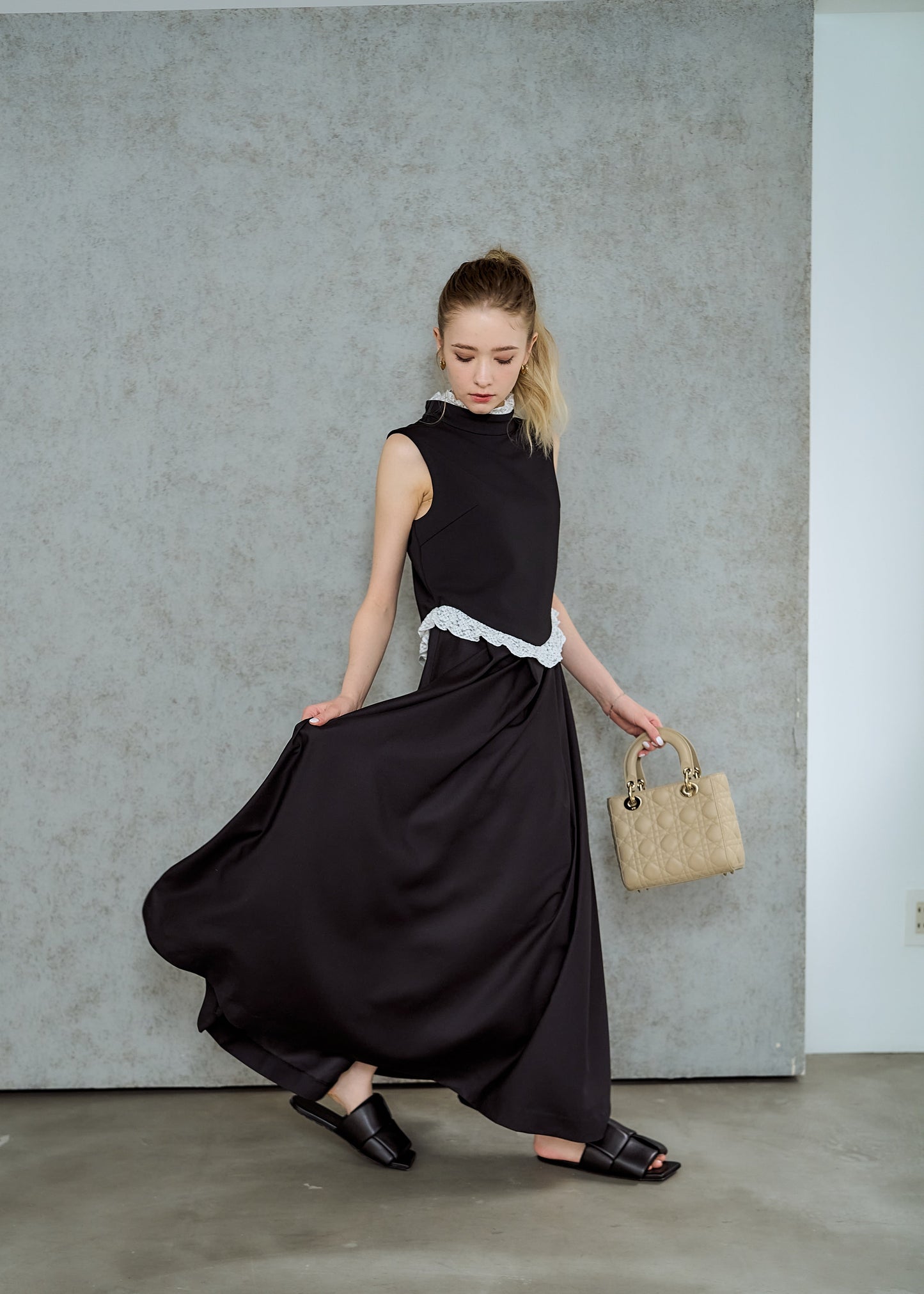 Sculptural Lace Detail Dressess