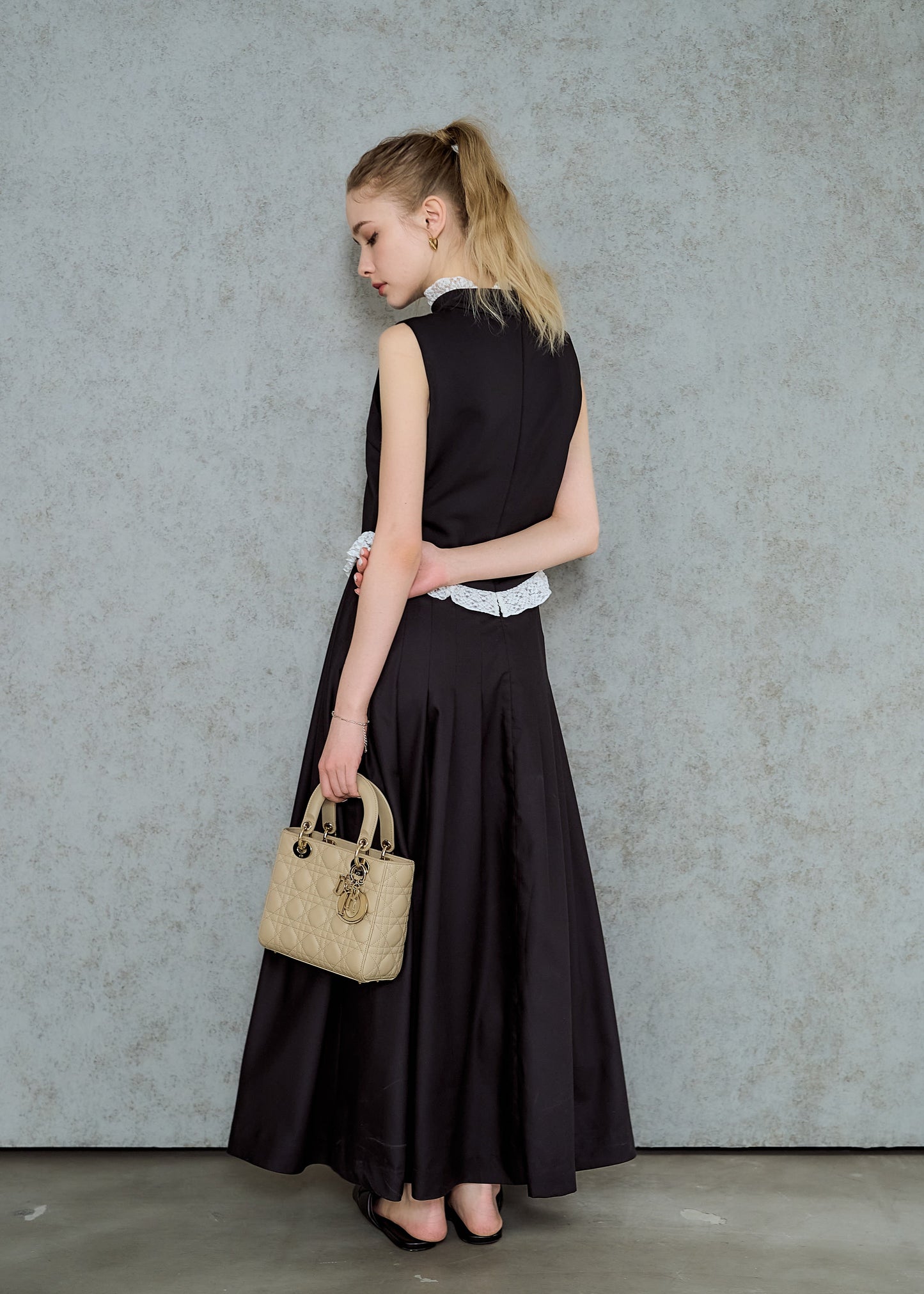 Sculptural Lace Detail Dressess