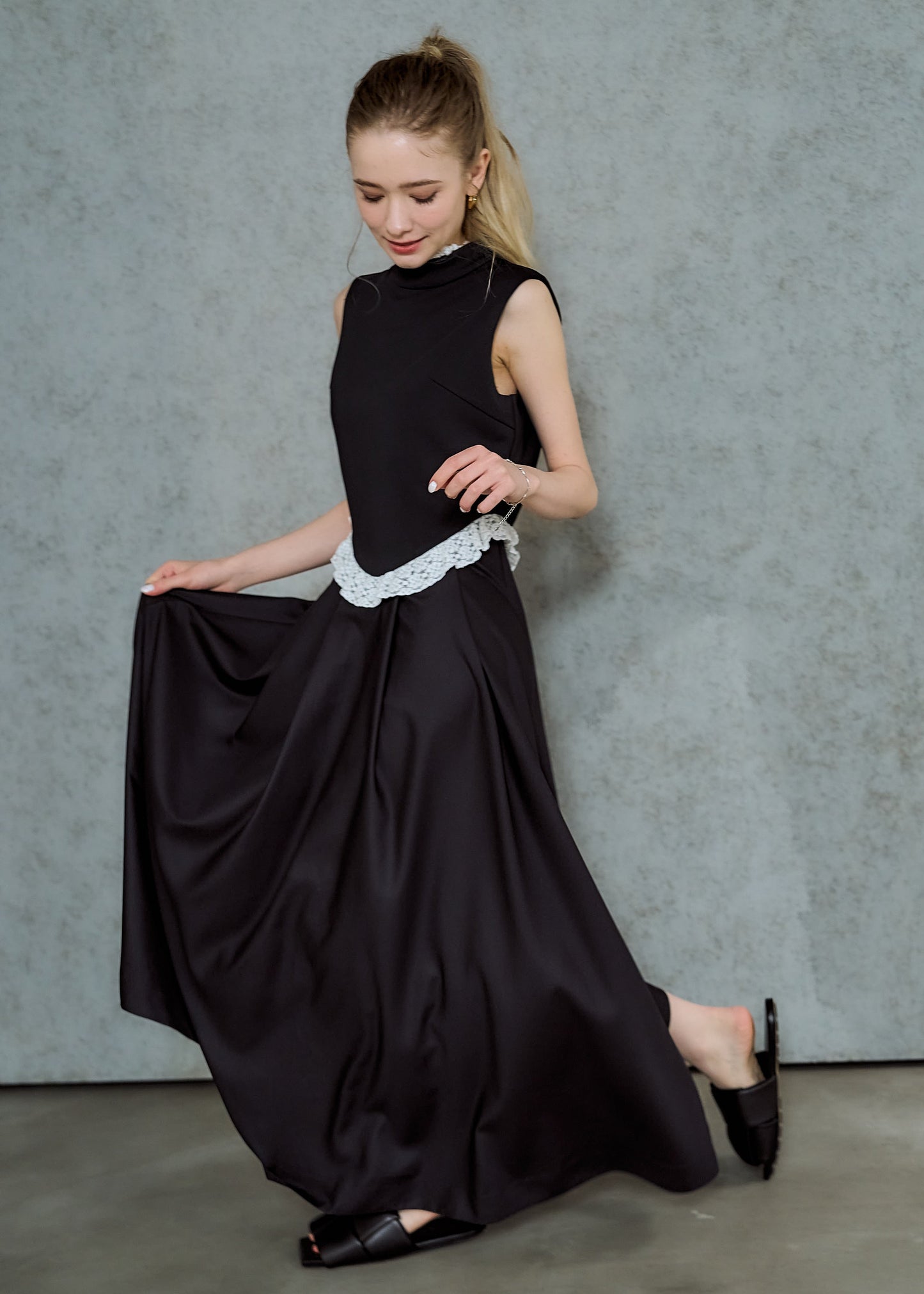 Sculptural Lace Detail Dressess