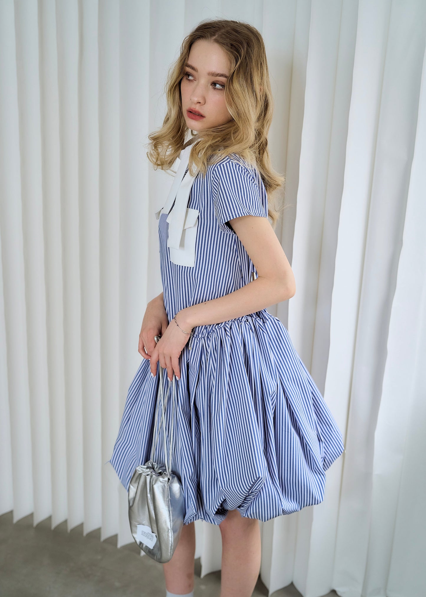 Modern Stripe Flap Dressess